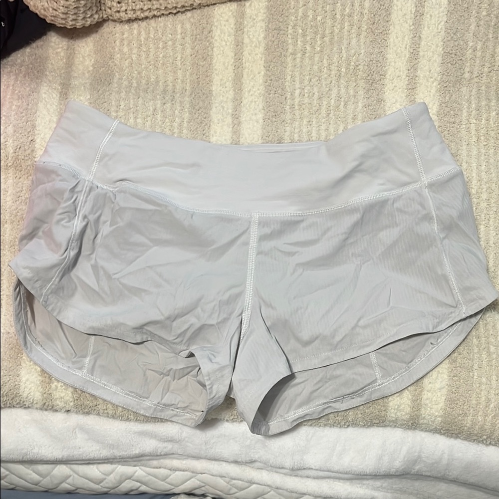 White Lululemon shorts